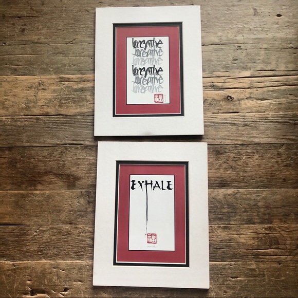 Exhale & Breathe Prints With Double Mats 8x10 - Picture 3 of 15